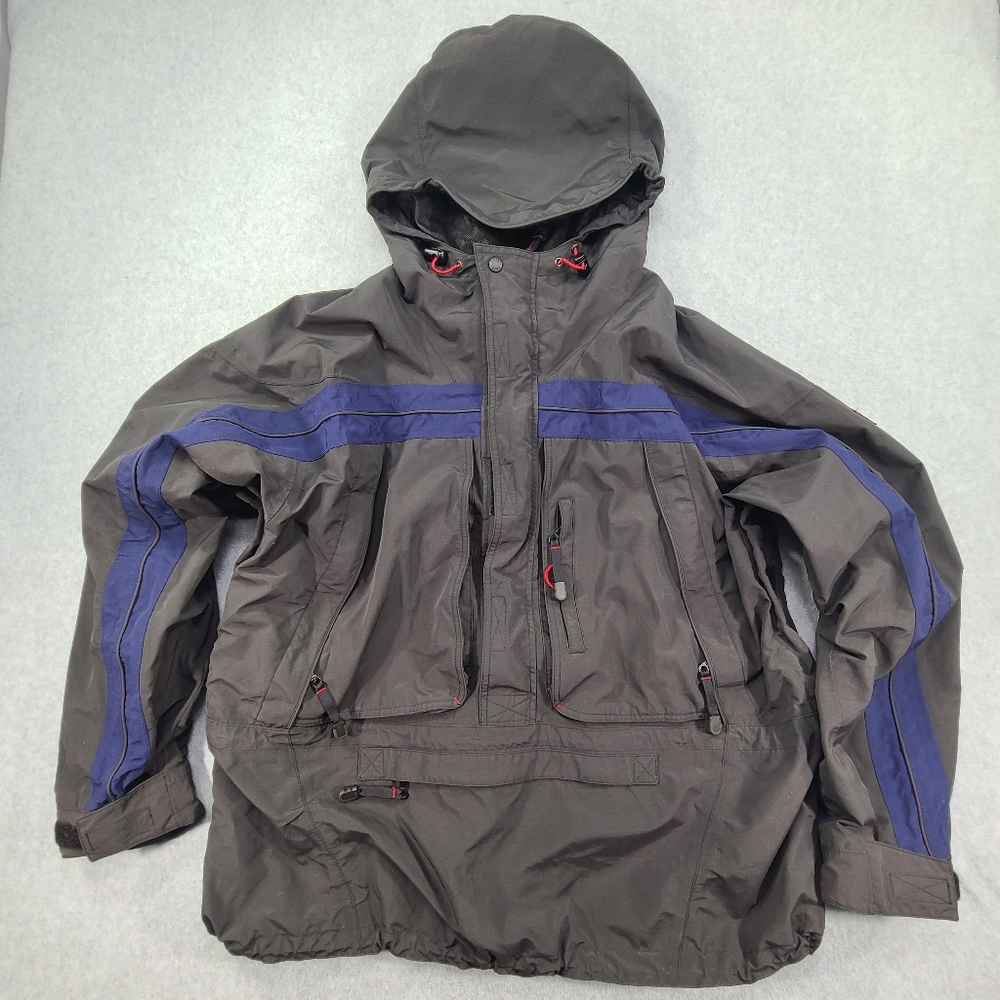 Eddie Bauer Ebtek WeatherEdge Men’s 2XL Rain Pullover Jacket Parka Coat Pockets